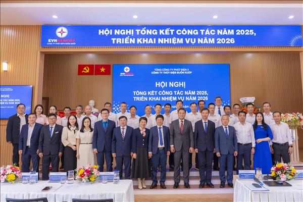 CÔNG TY THỦY ĐIỆN BUÔN KUỐP TỔ CHỨC HỘI NGHỊ TỔNG KẾT NĂM 2025 VÀ TRIỂN KHAI NHIỆM VỤ NĂM 2026