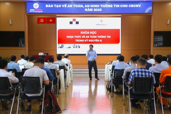 CÔNG TY THỦY ĐIỆN BUÔN KUỐP TỔ CHỨC KHÓA HỌC NHẬN THỨC VỀ AN TOÀN THÔNG TIN TRONG KỶ NGUYÊN AI