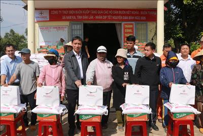 CÔNG TY THỦY ĐIỆN BUÔN KUỐP TRAO GỬI YÊU THƯƠNG ĐẾN BUÔN KẾT NGHĨA - BUÔN TUSRIA DỊP TẾT BÍNH NGỌ 2026